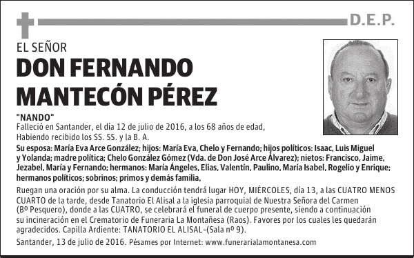 Don Fernando Mantecón Pérez