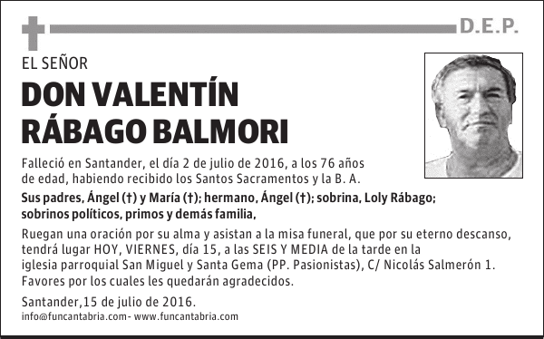 Don Valentín Rábago Balmori