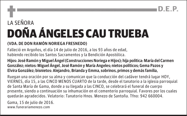 DOÑA ÁNGELES CAU TRUEBA