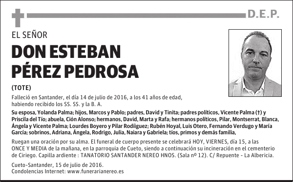 DON ESTEBAN PEREZ PEDROSA