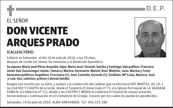 DON VICENTE ARQUES PRADO