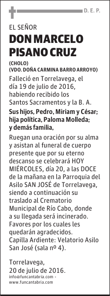 DON MARCELO PISANO CRUZ