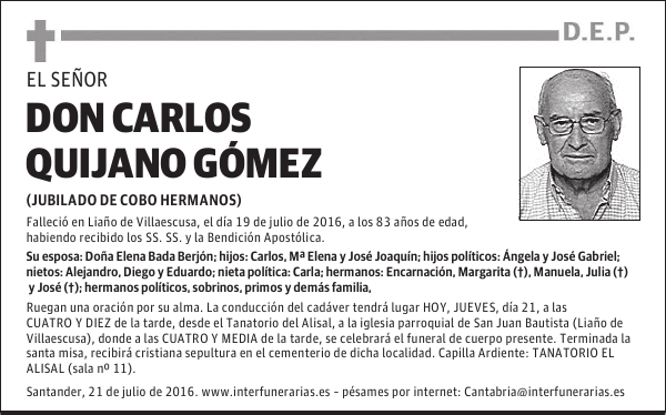 DON CARLOS QUIJANO GÓMEZ