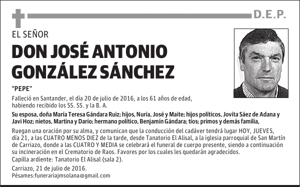 DON JOSÉ ANTONIO GONZÁLEZ SÁNCHEZ
