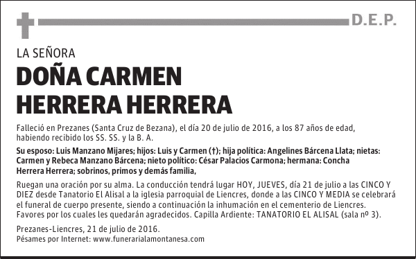 Doña Carmen Herrera Herrera