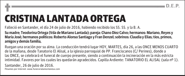 Cristina Lantada Ortega