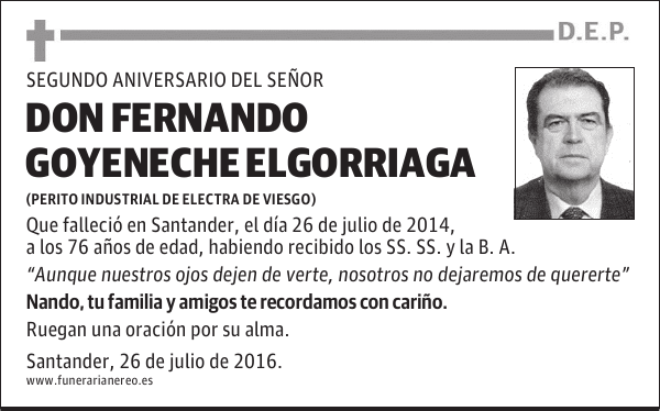 DON FERNANDO GOYENECHE ELGORRIAGA