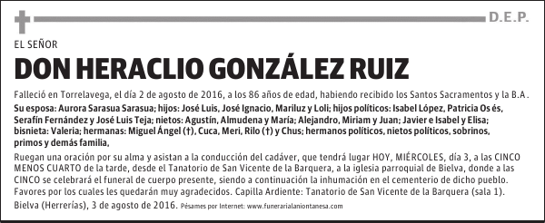 Don Heraclio González Ruiz