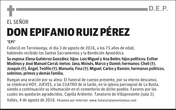 Don Epifanio Ruiz Pérez