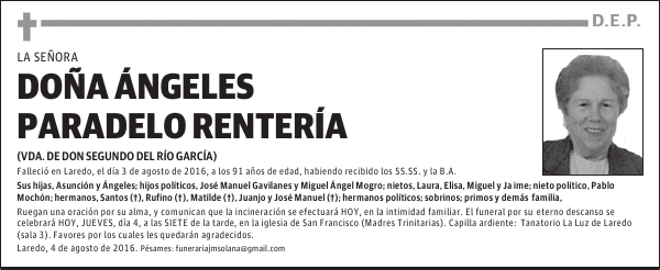 DOÑA ÁNGELES PARADELO RENTERÍA