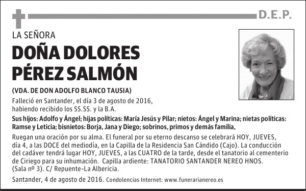 DOÑA DOLORES PEREZ SALMON