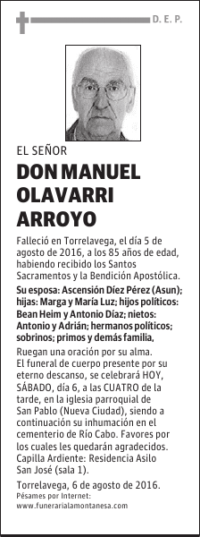 Don Manuel Olavarri Arroyo