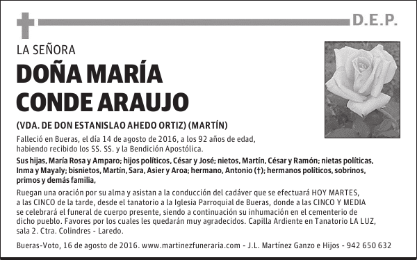 DOÑA MARÍA CONDE ARAUJO