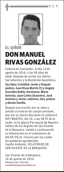 DON MANUEL RIVAS GONZÁLEZ