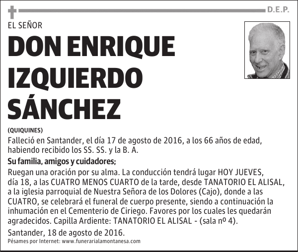 DON ENRIQUE IZQUIERDO SÁNCHEZ
