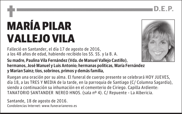 MARÍA PILAR VALLEJO VILA