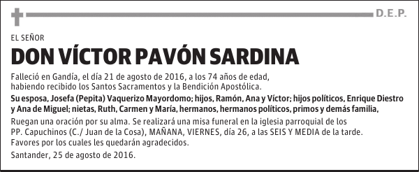 DON VICTOR PAVON SARDINA