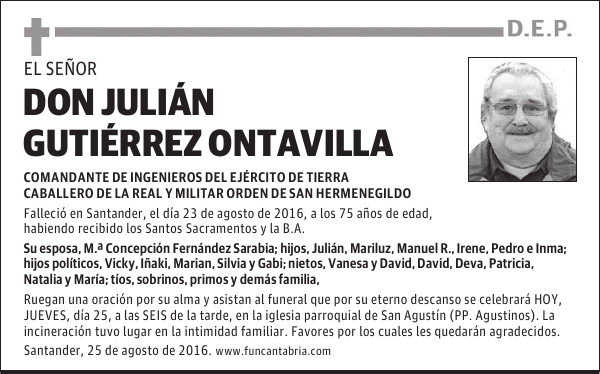Don Julián Gutiérrez Ontavilla