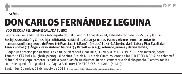 Don Carlos Fernández Leguina