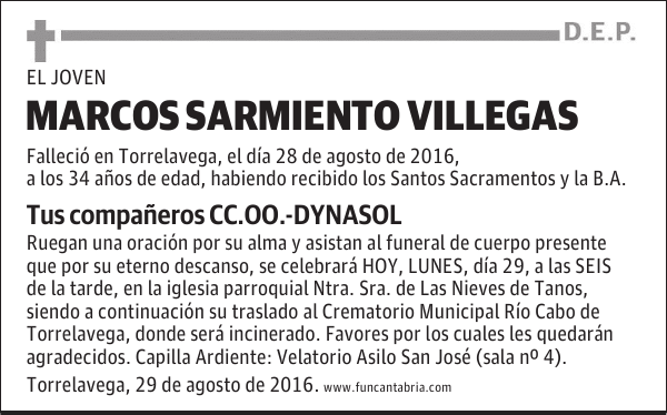 MARCOS SARMIENTO VILLEGAS