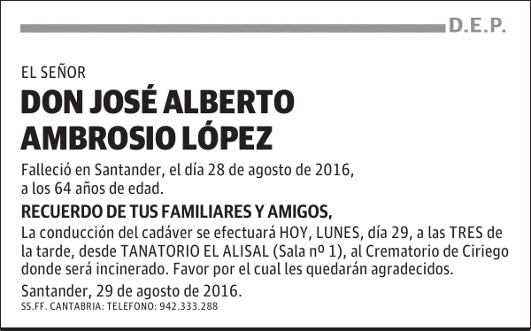 DON JOSÉ ALBERTO AMBROSIO LÓPEZ