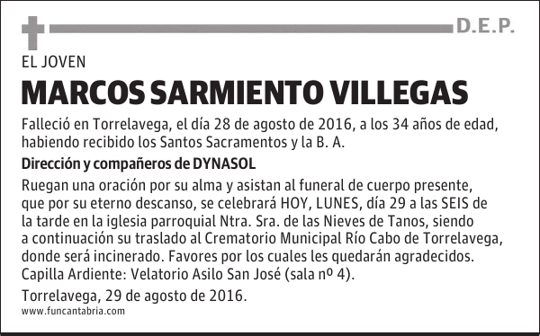 MARCOS SARMIENTO VILLEGAS