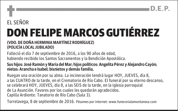 Don Felipe Marcos Gutiérrez