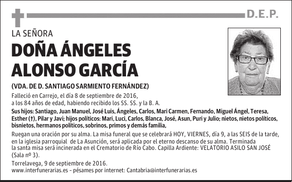 Dª. ÁNGELES ALONSO GARCÍA