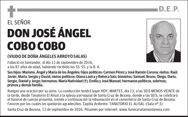 Don José Ángel Cobo Cobo