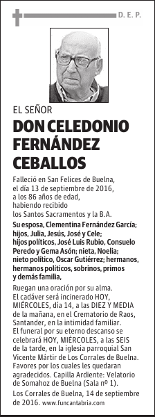 Don Celedonio Fernández Ceballos