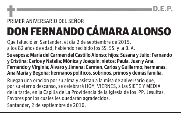 DON FERNANDO CÁMARA ALONSO