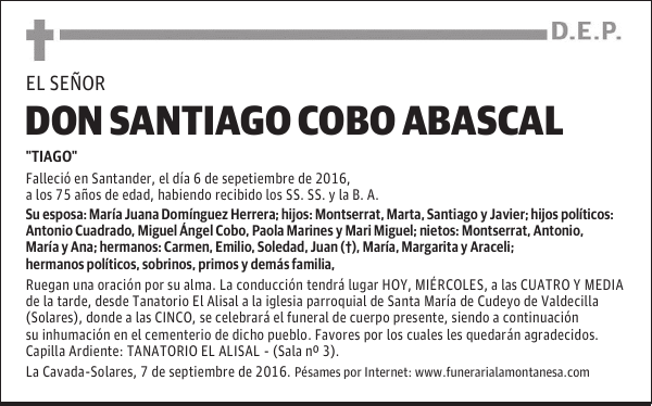 Don Santiago Cobo Abascal