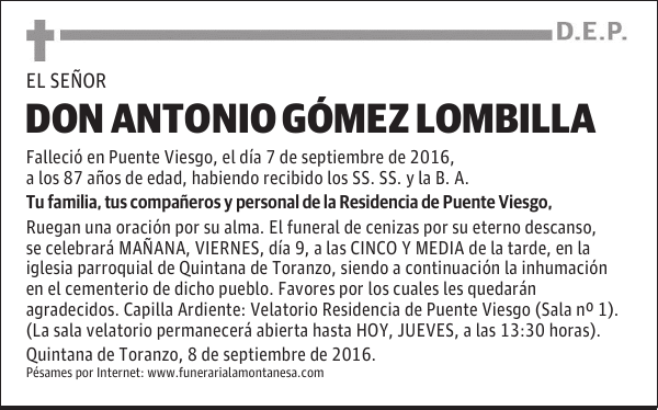 Don Antonio Gómez Lombilla