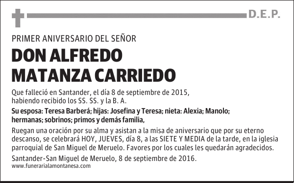 Don Alfredo Matanza Carriedo
