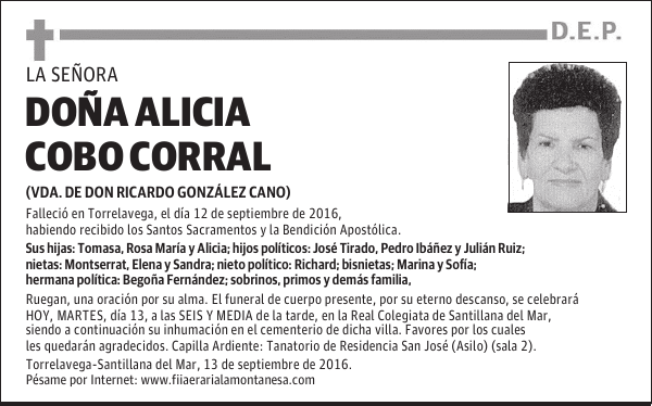 Doña Alicia Cobo Corral