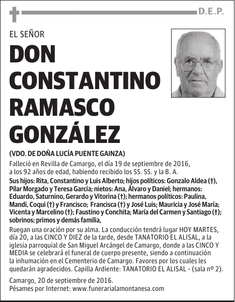 DON CONSTANTINO RAMASCO GONZÁLEZ