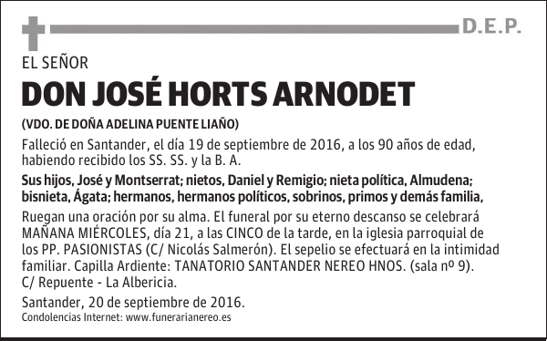 DON JOSÉ HORTS ARNODET