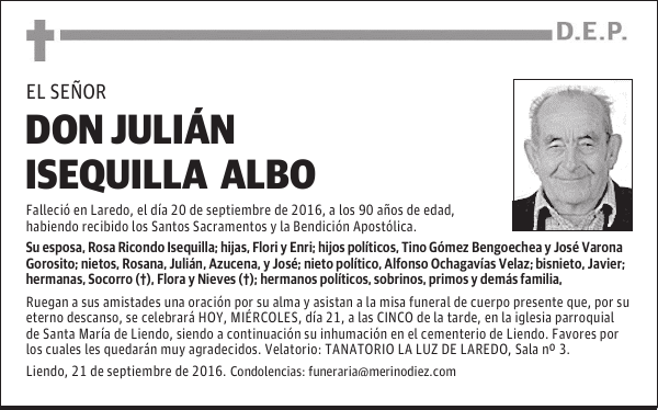D. JULIÁN ISEQUILLA ALBO