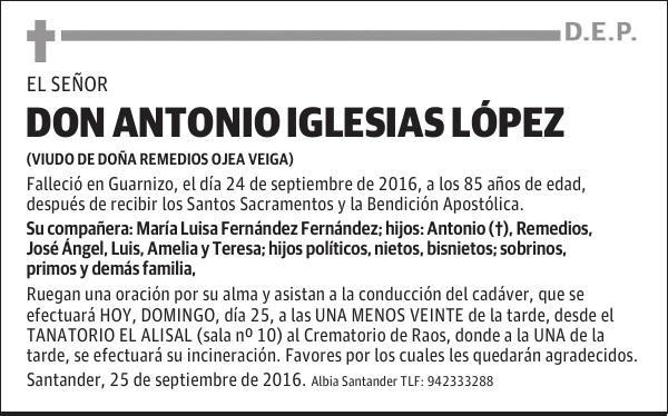 DON ANTONIO IGLESIAS LÓPEZ