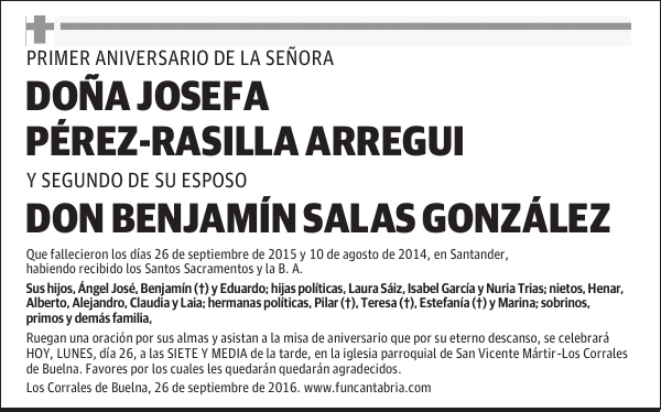 Doña Josefa Pérez-Rasilla Arregui