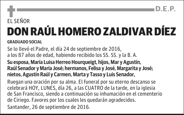 DON RAUL HOMERO ZALDIVAR DIEZ
