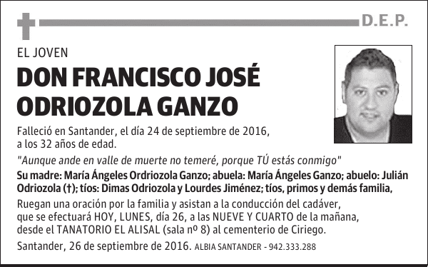 DON FRANCISCO JOSÉ ODRIOZOLA GANZO