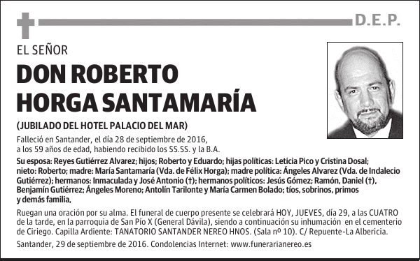 DON ROBERTO HORGA SANTAMARIA