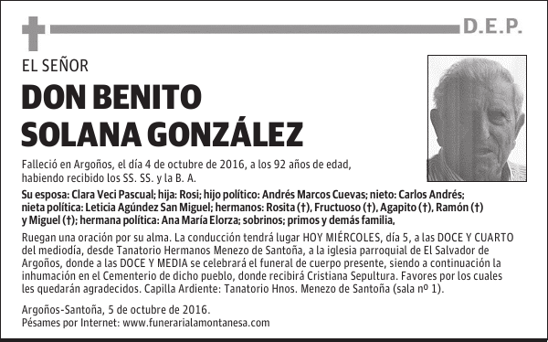 DON BENITO SOLANA GONZÁLEZ