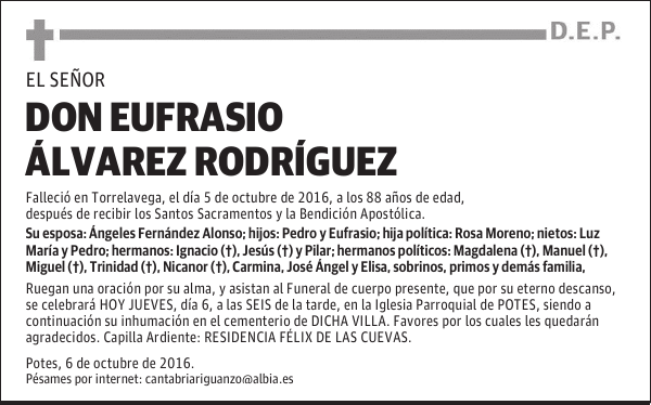 DON EUFRASIO ÁLVAREZ RODRÍGUEZ