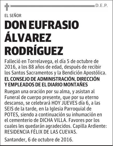 DON EUFRASIO ÁLVAREZ RODRÍGUEZ