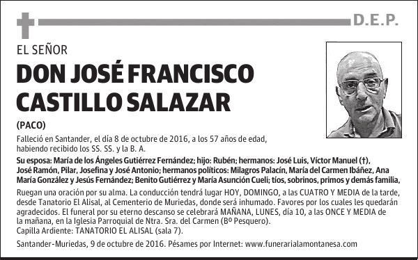 Don José Francisco Castillo Salazar