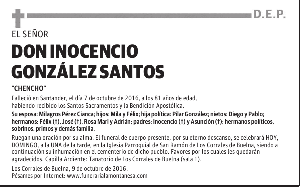 Don Inocencio González Santos