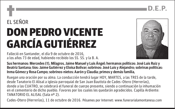 Don Pedro Vicente García Gutiérrez