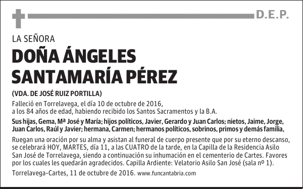 Doña Ángeles Santamaría Pérez